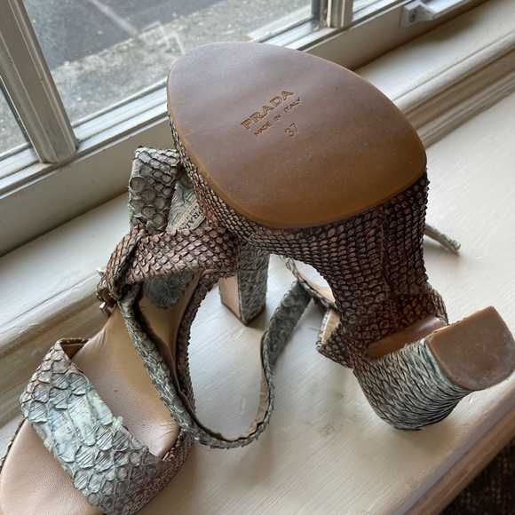 Prada vintage python sandal heels - Picture 4 of 5
